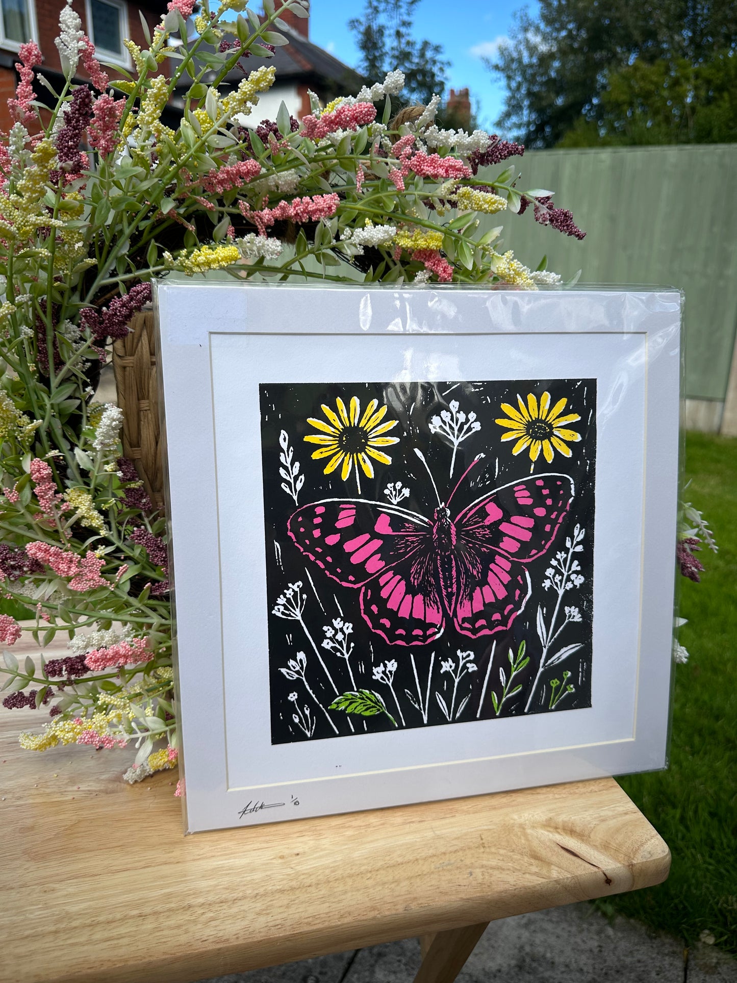 Square Butterfly Screenprint