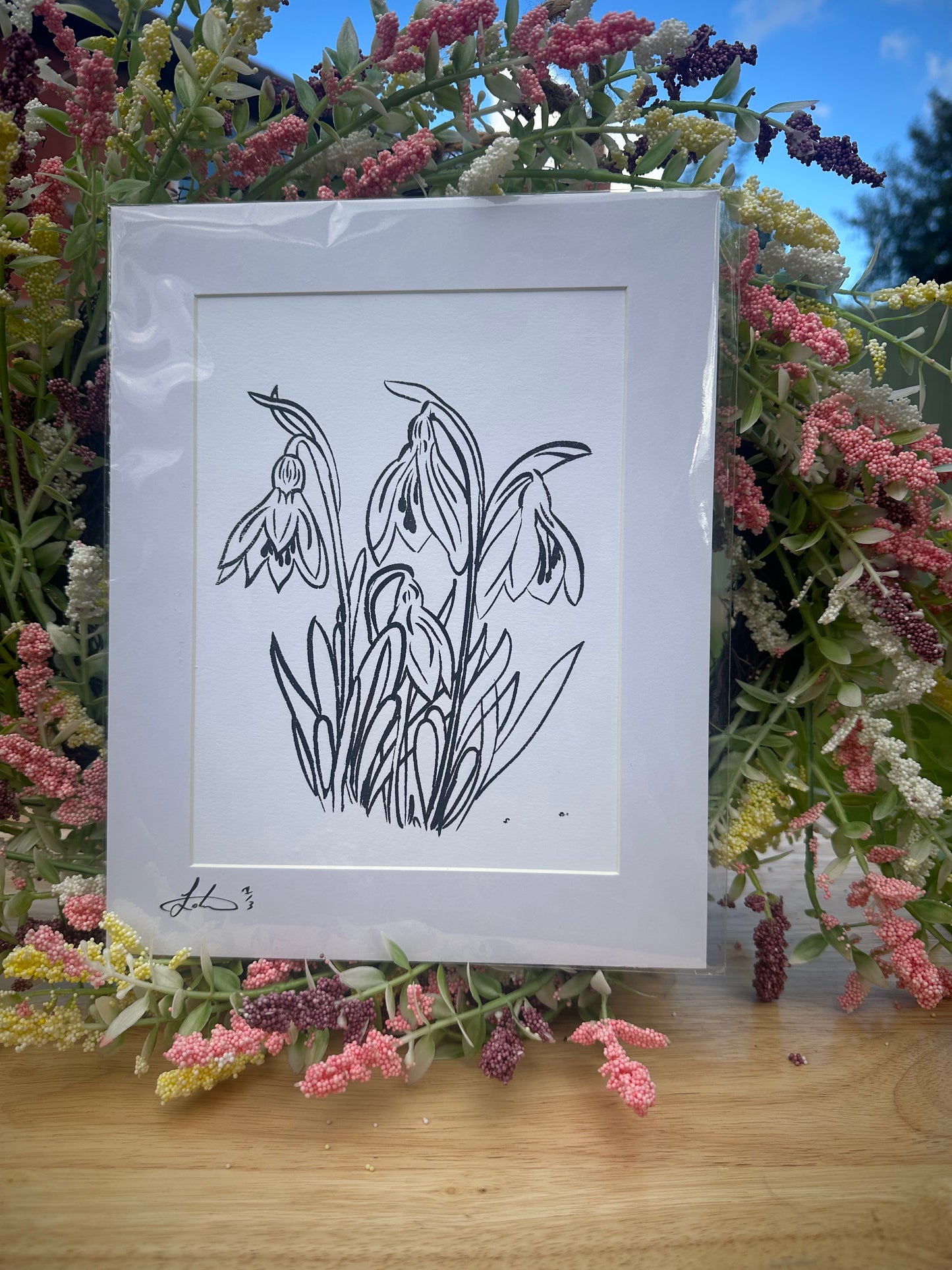 Snowdrops Screenprint (2)