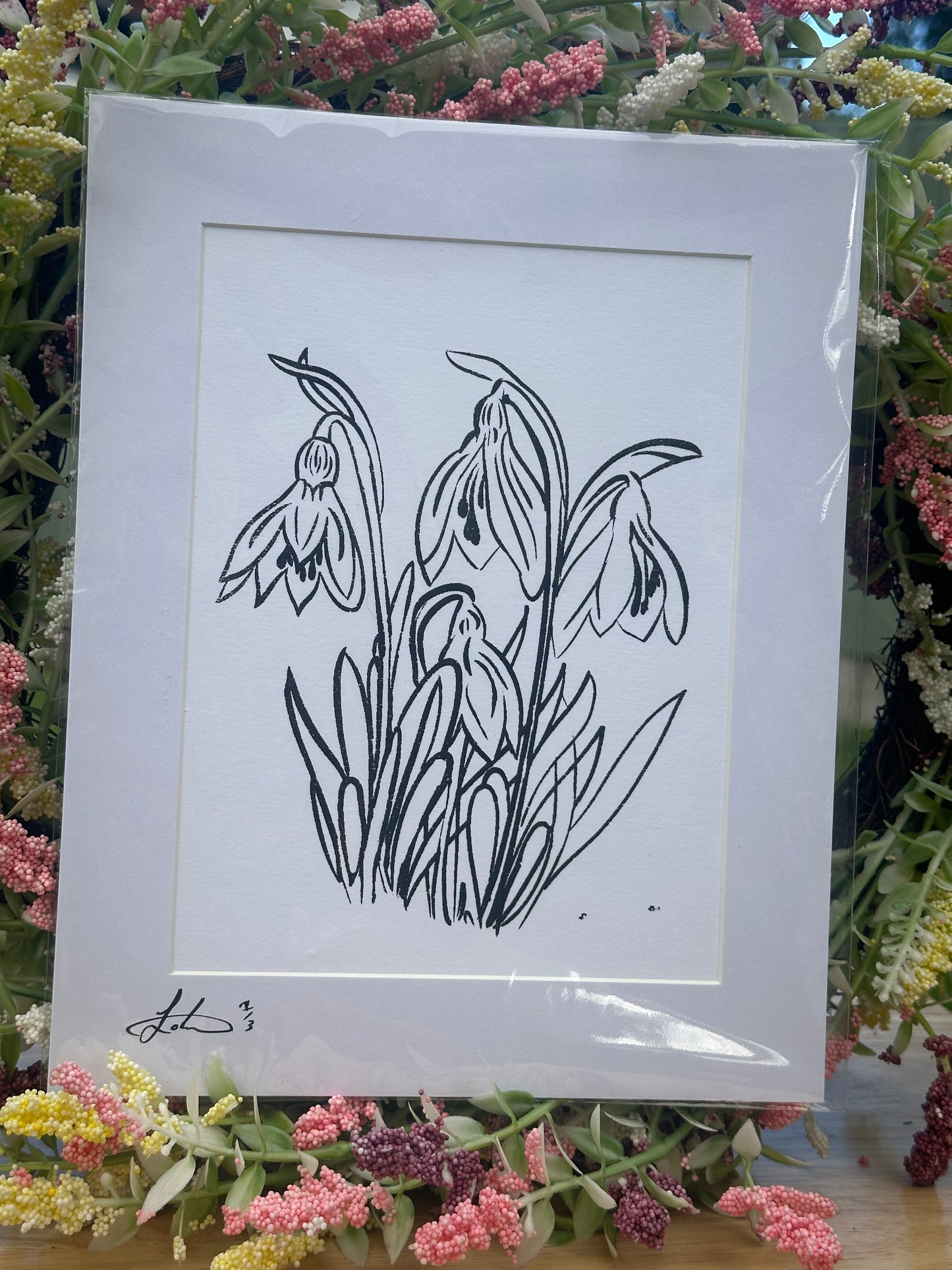 Snowdrops Screenprint (2)