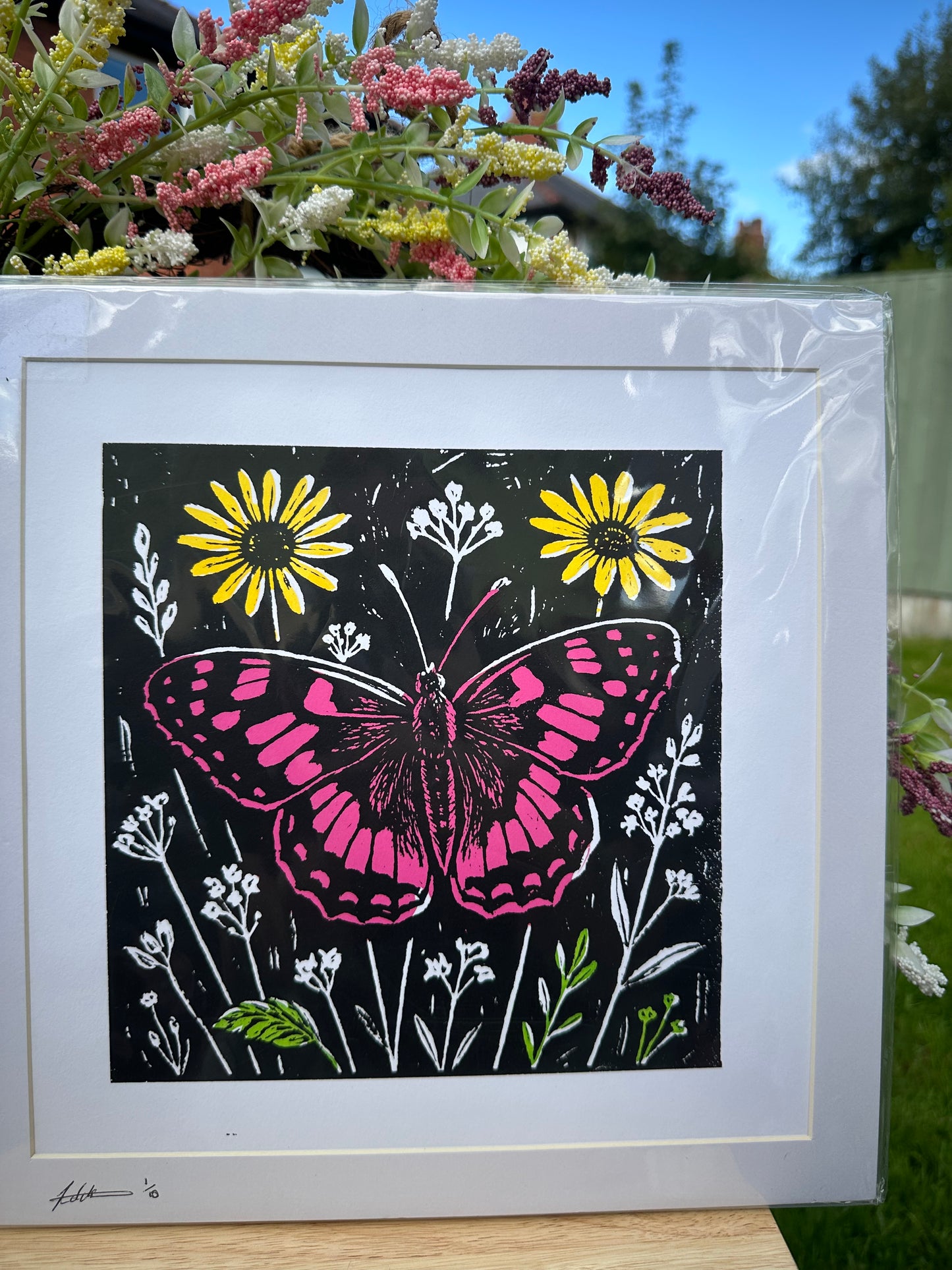 Square Butterfly Screenprint