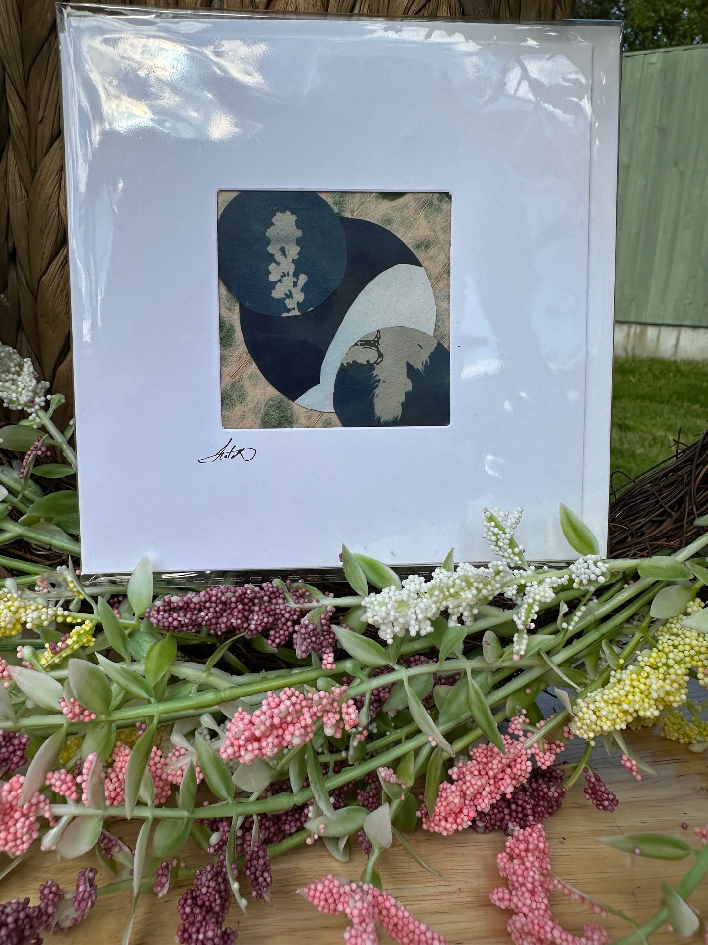 Keepsake cyanotype greeting card - book print