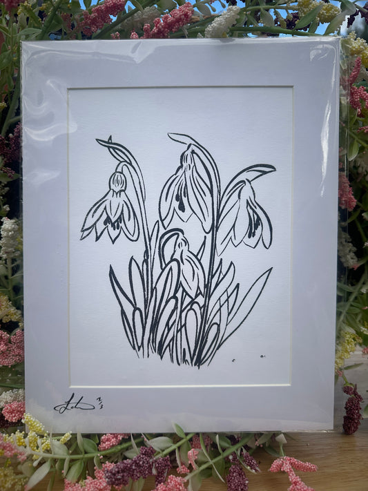 Snowdrops Screenprint (2)