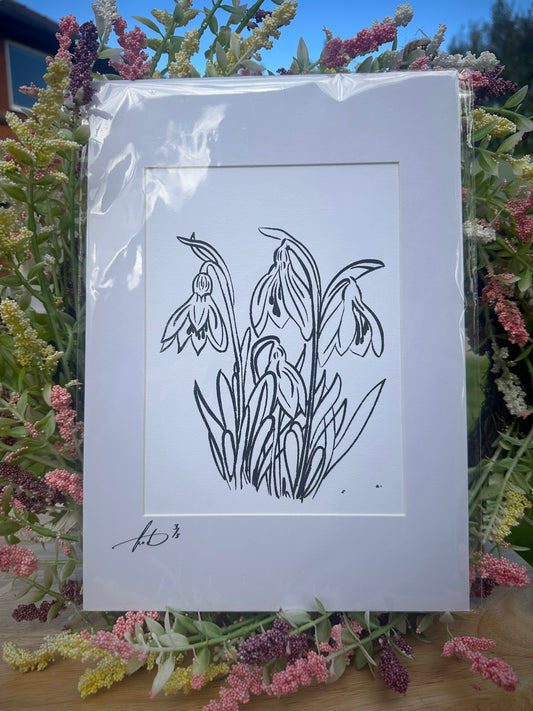 Snowdrops Screenprint (1/3)