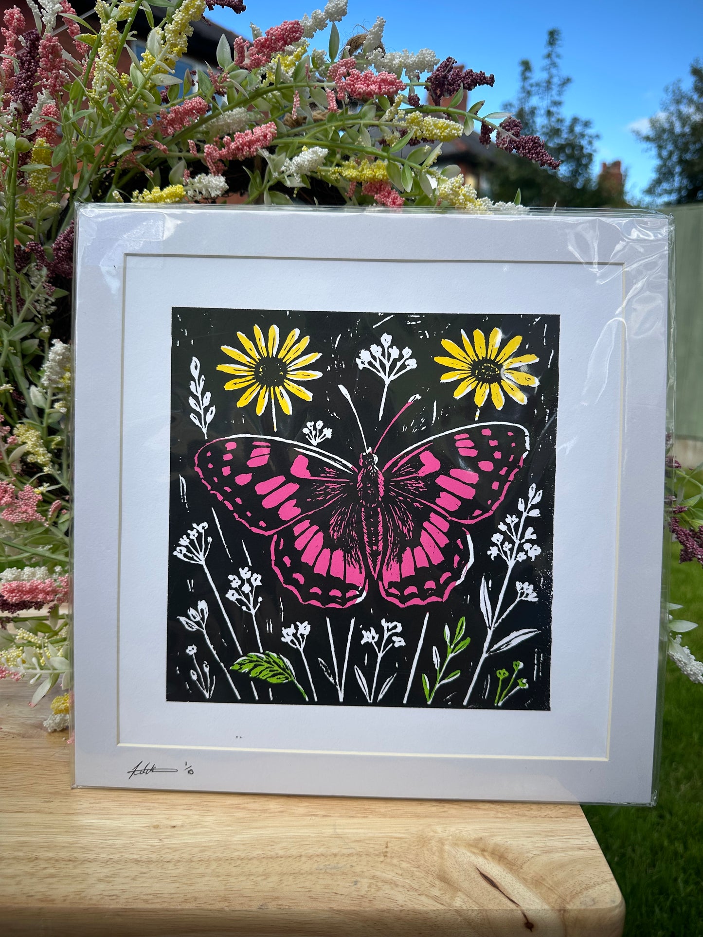Square Butterfly Screenprint