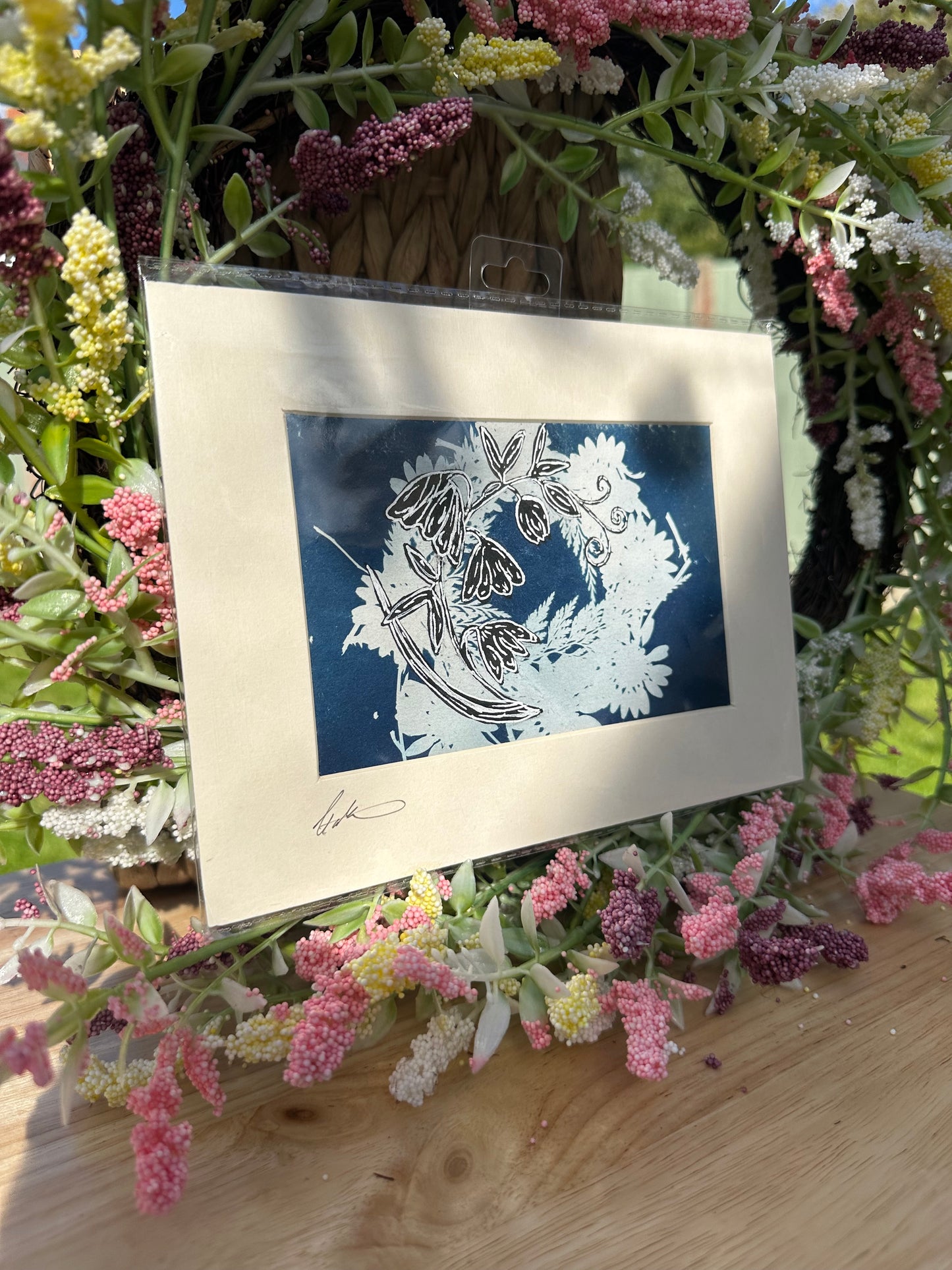 Original Cyanotype with Hand Drawn Details