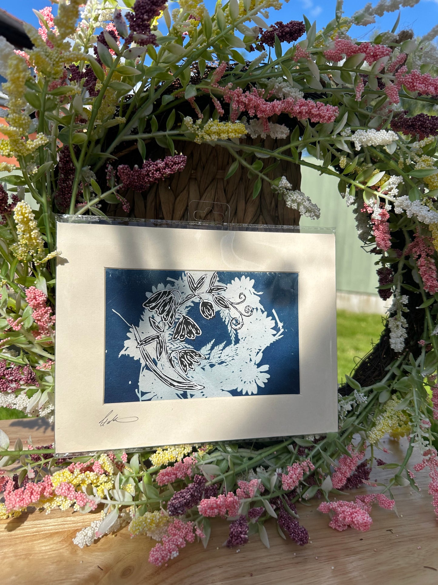 Original Cyanotype with Hand Drawn Details