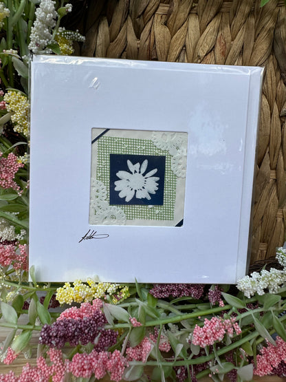 Keepsake cyanotype greeting  card - green