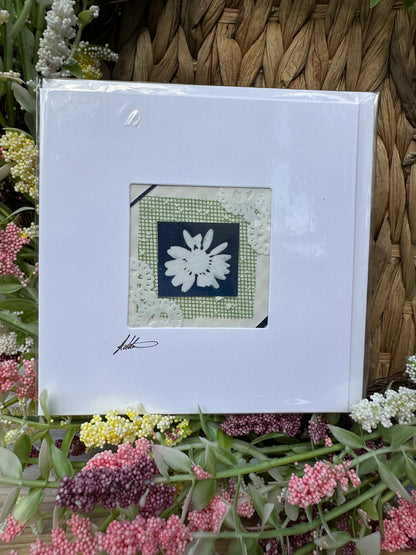 Keepsake cyanotype greeting  card - green