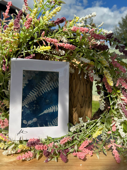 Original Cyanotype Print on Book Paper