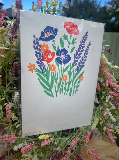 Misprint Wildflower Screenprint