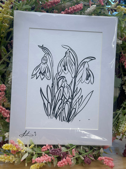 Snowdrops Screenprint (2)