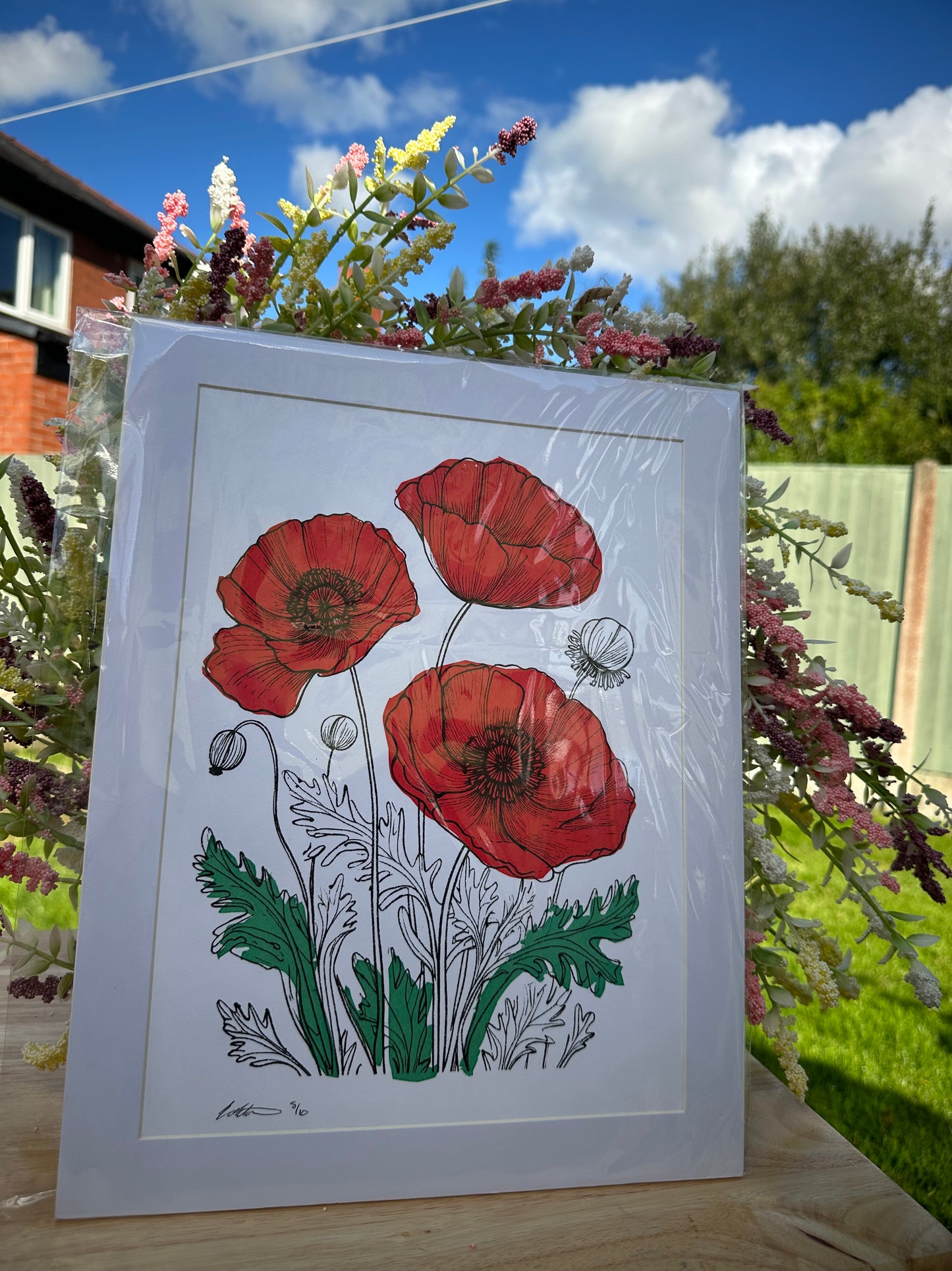 Poppies, Hand-Pulled Screenprint