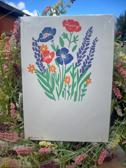 Misprint Wildflower Screenprint