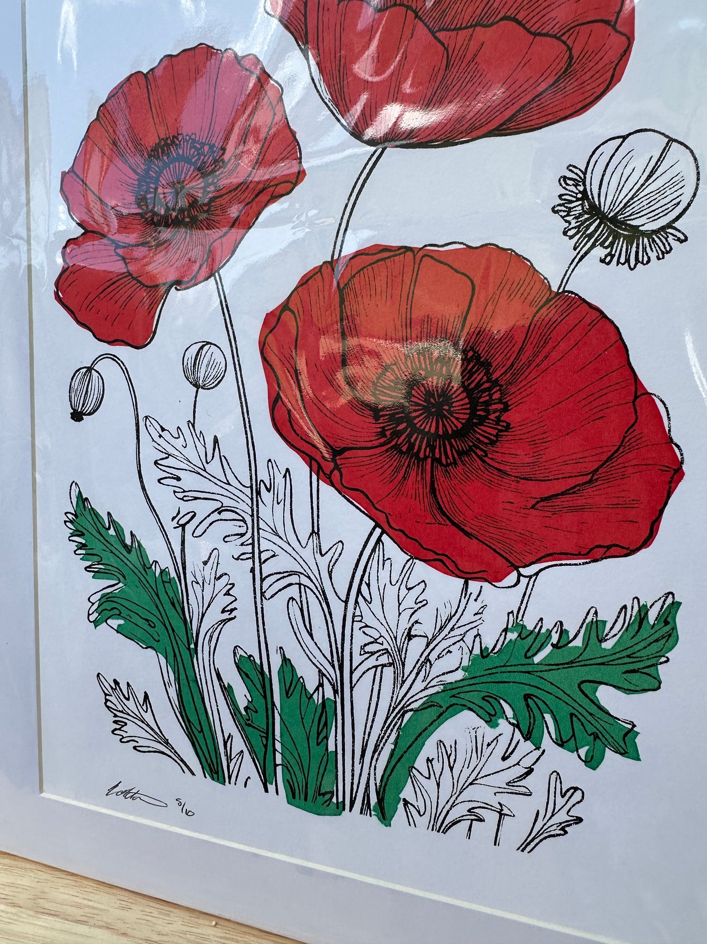 Poppies, Hand-Pulled Screenprint
