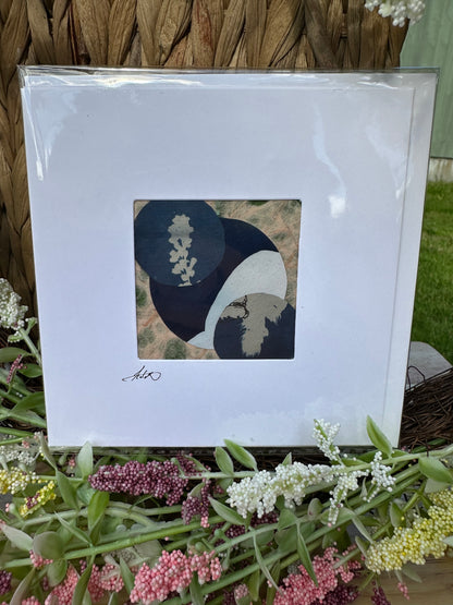 Keepsake cyanotype greeting  card - book print