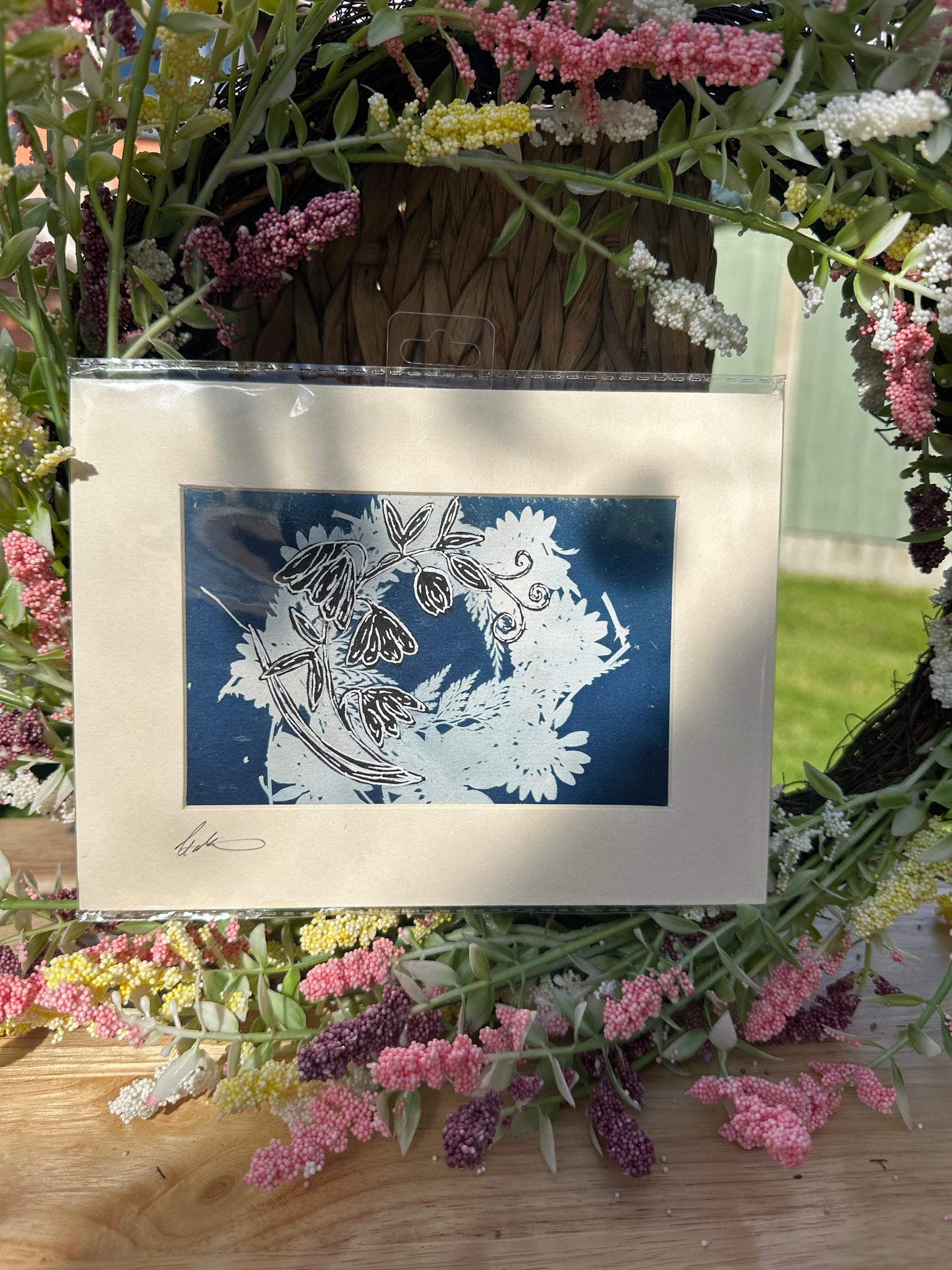 Original Cyanotype with Hand Drawn Details