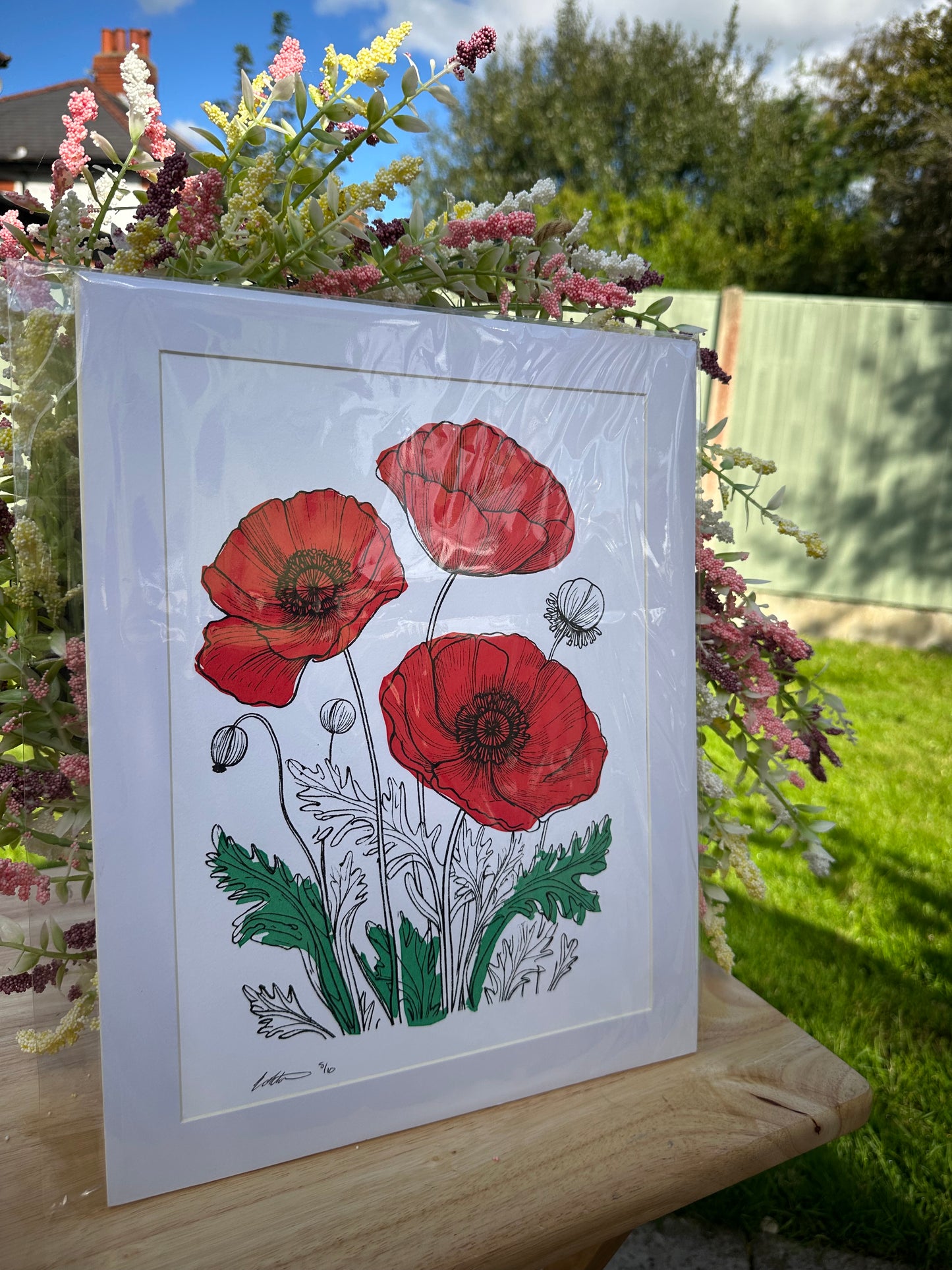 Poppies, Hand-Pulled Screenprint