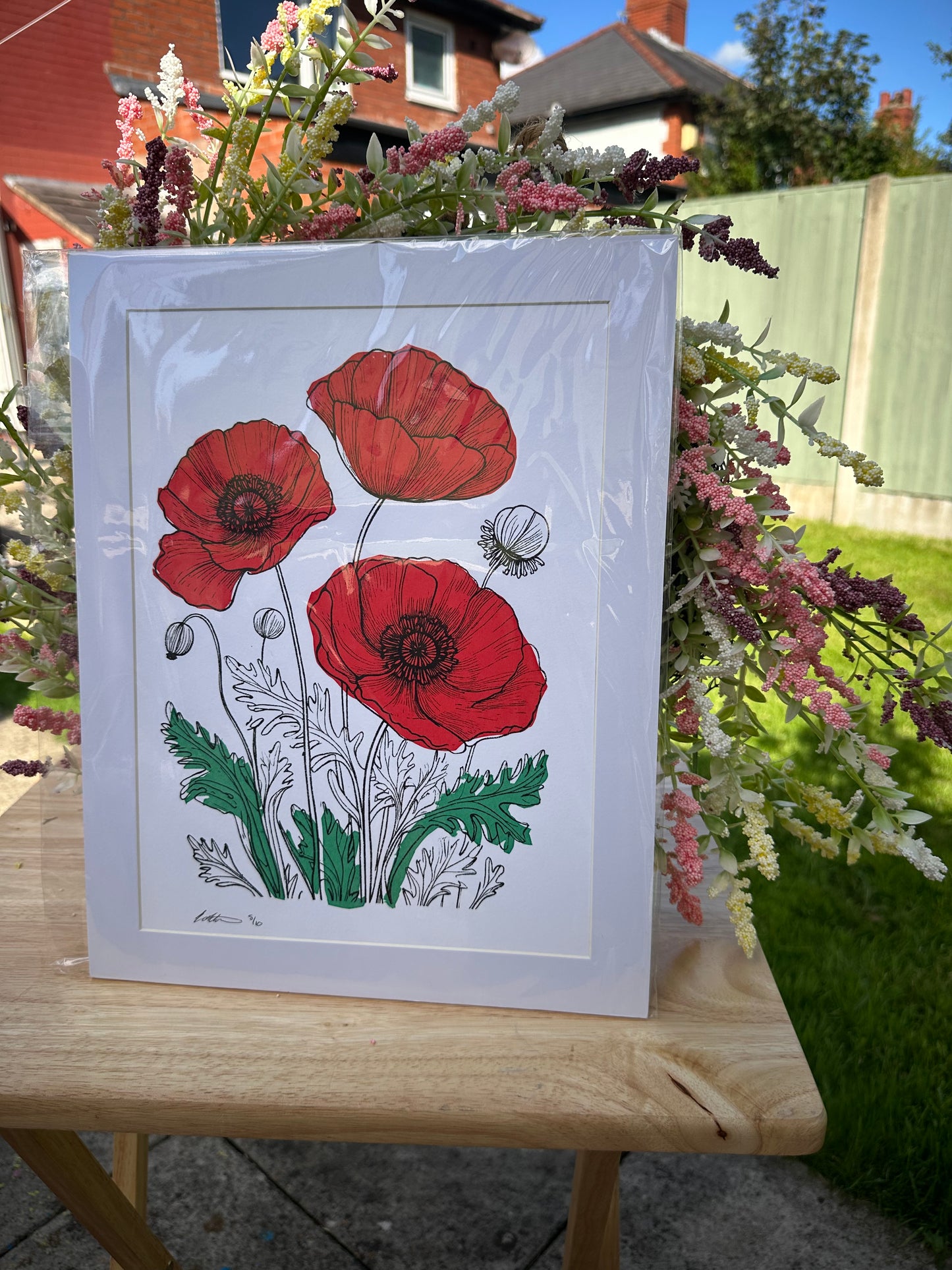 Poppies, Hand-Pulled Screenprint