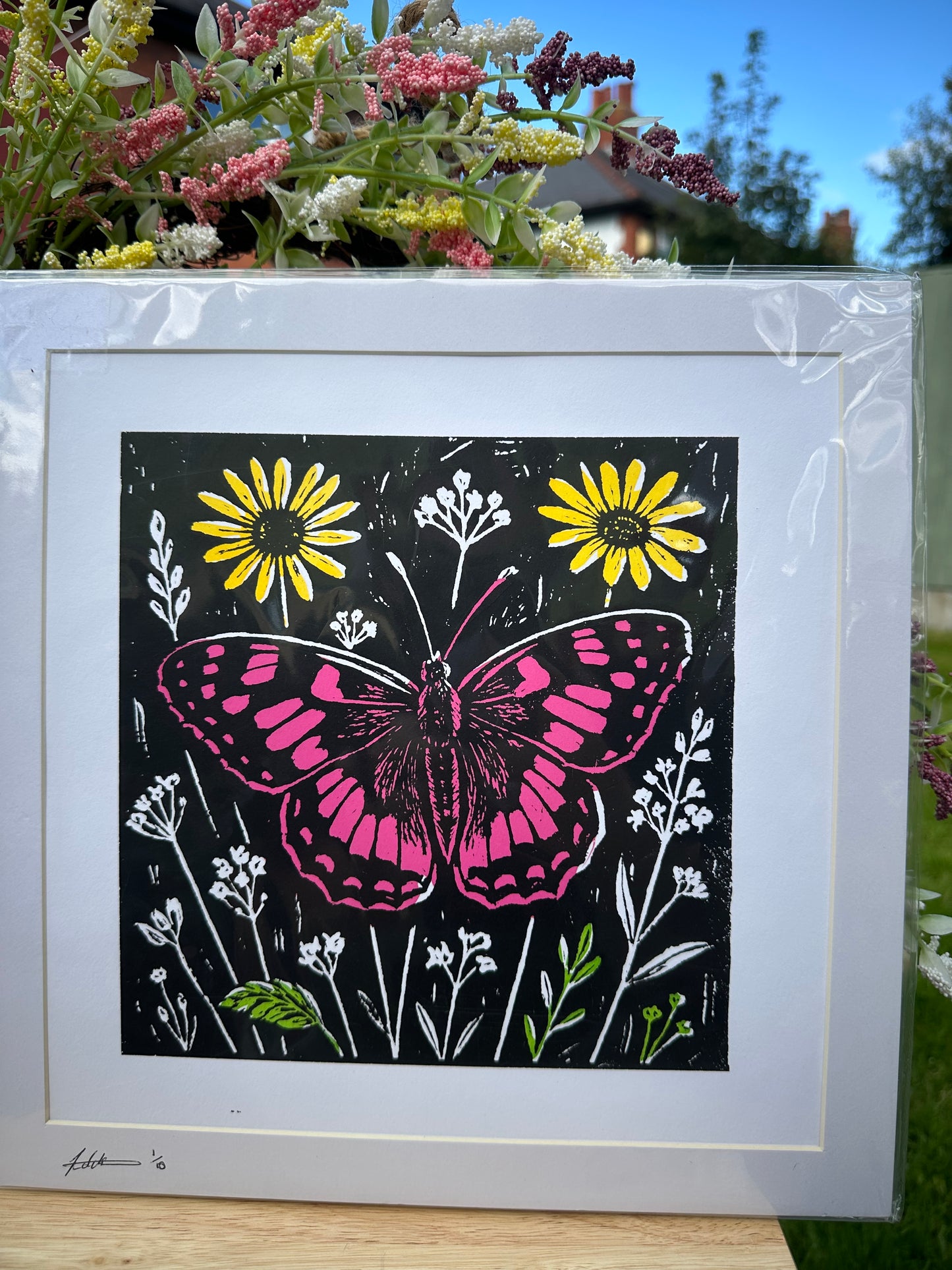 Square Butterfly Screenprint
