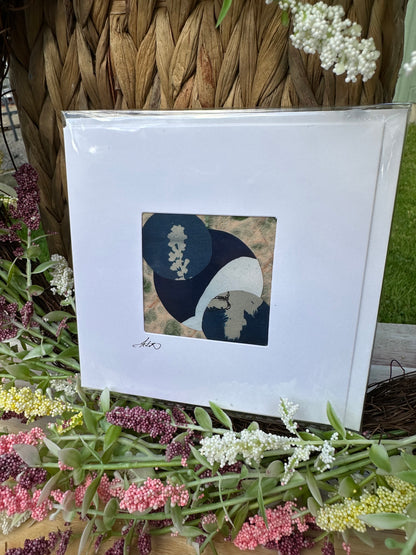 Keepsake cyanotype greeting  card - book print