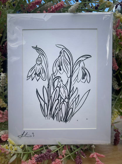 Snowdrops Screenprint (2)