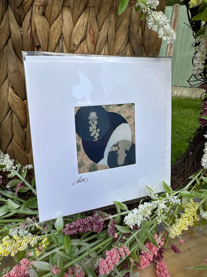 Keepsake cyanotype greeting  card - book print