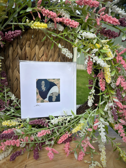 Keepsake cyanotype greeting  card - book print