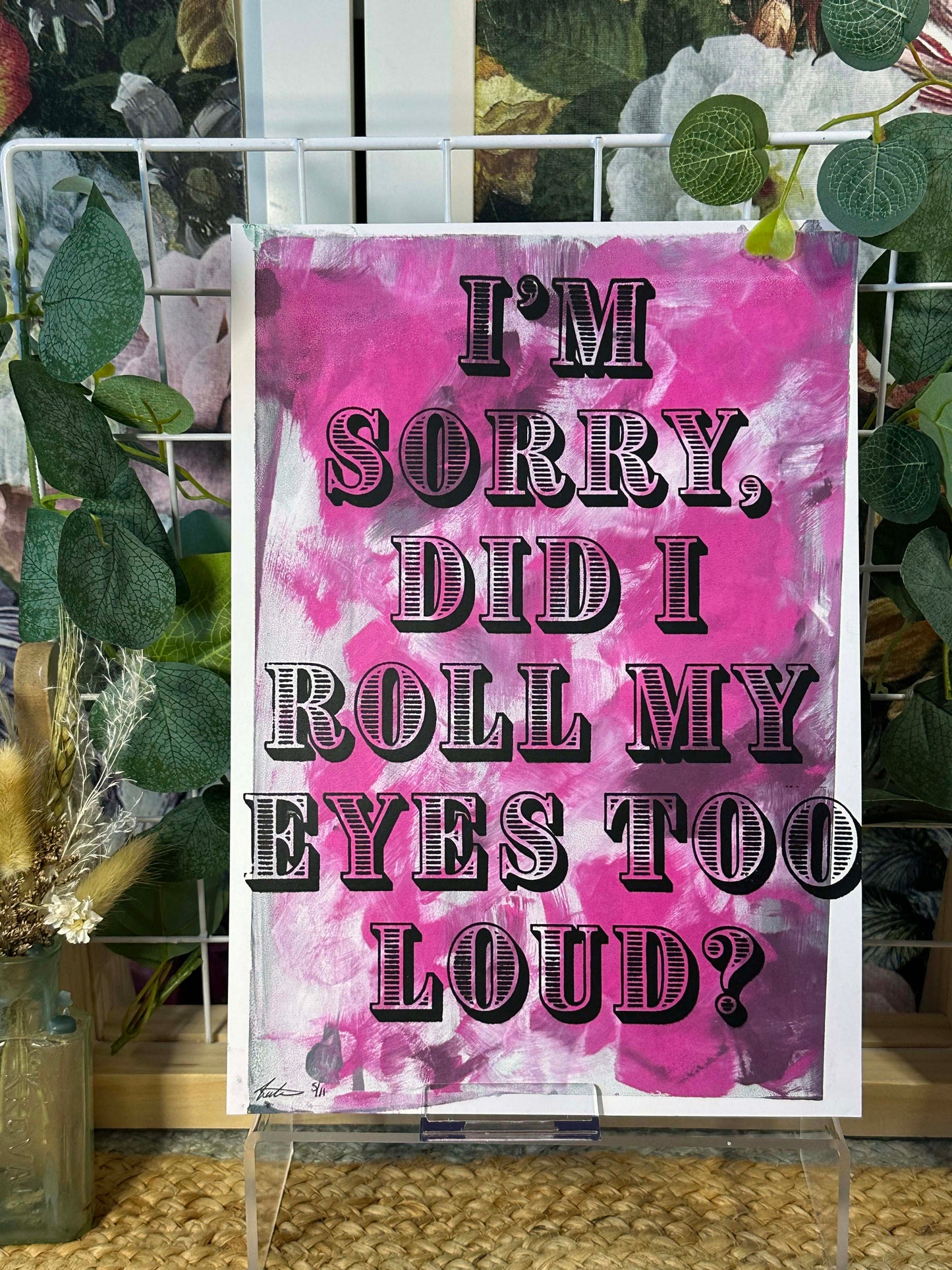 Eye Rolls A4 Print