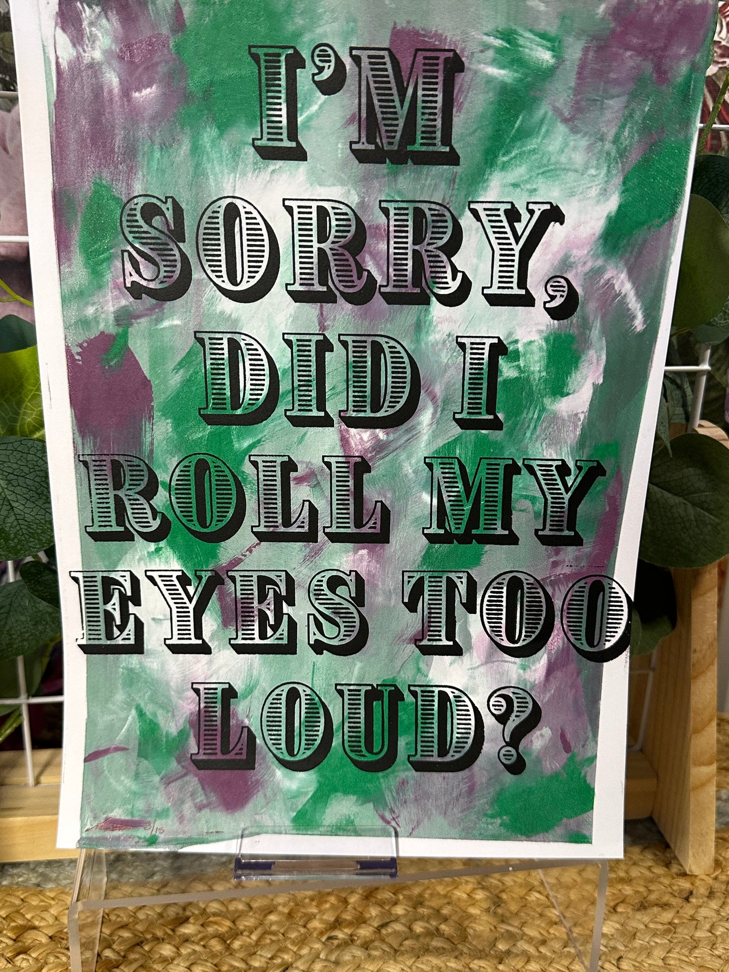 Eye Rolls A4 Print