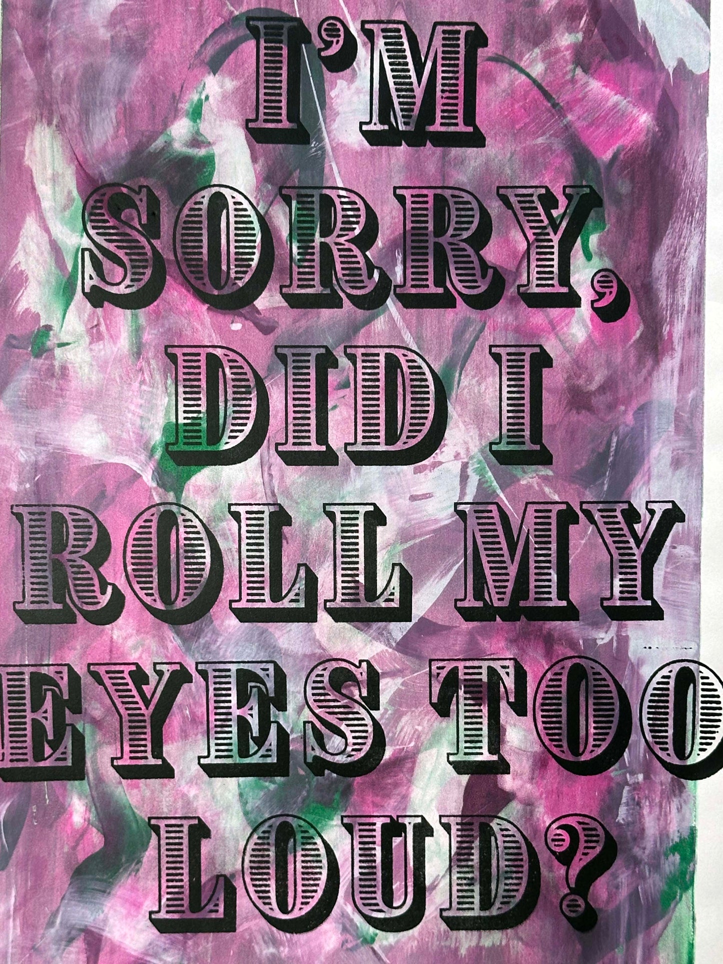 Eye Rolls A4 Print