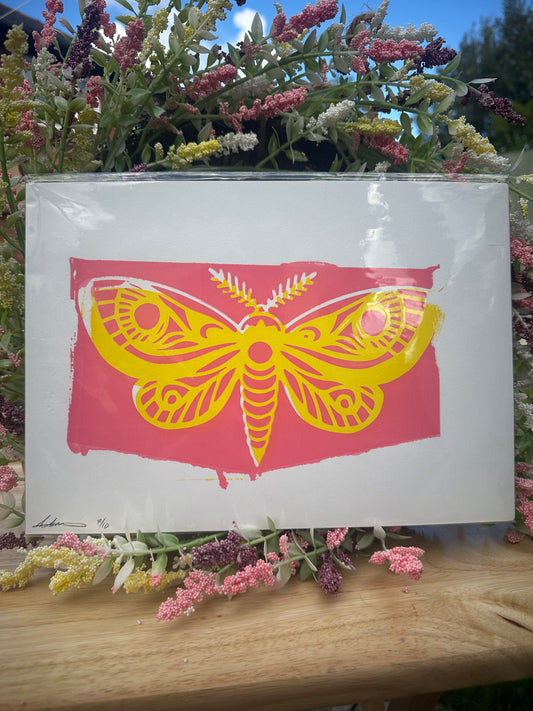 Misprint - Moth Screenprint