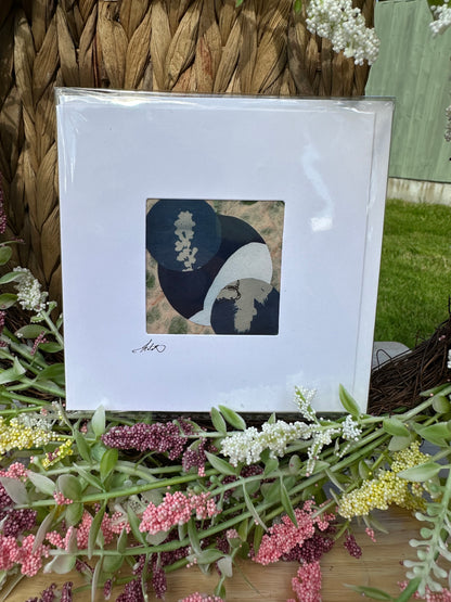 Keepsake cyanotype greeting  card - book print