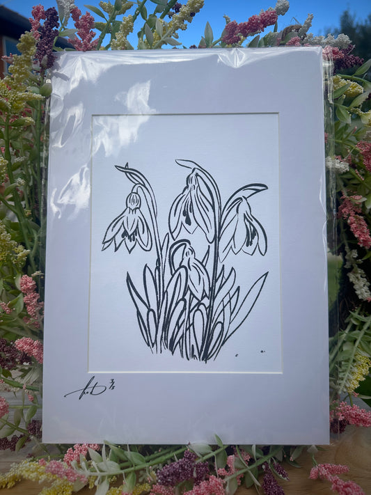 Snowdrops Screenprint (1/3)