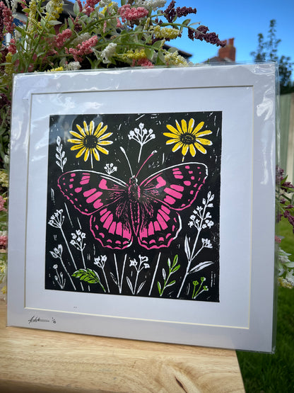 Square Butterfly Screenprint