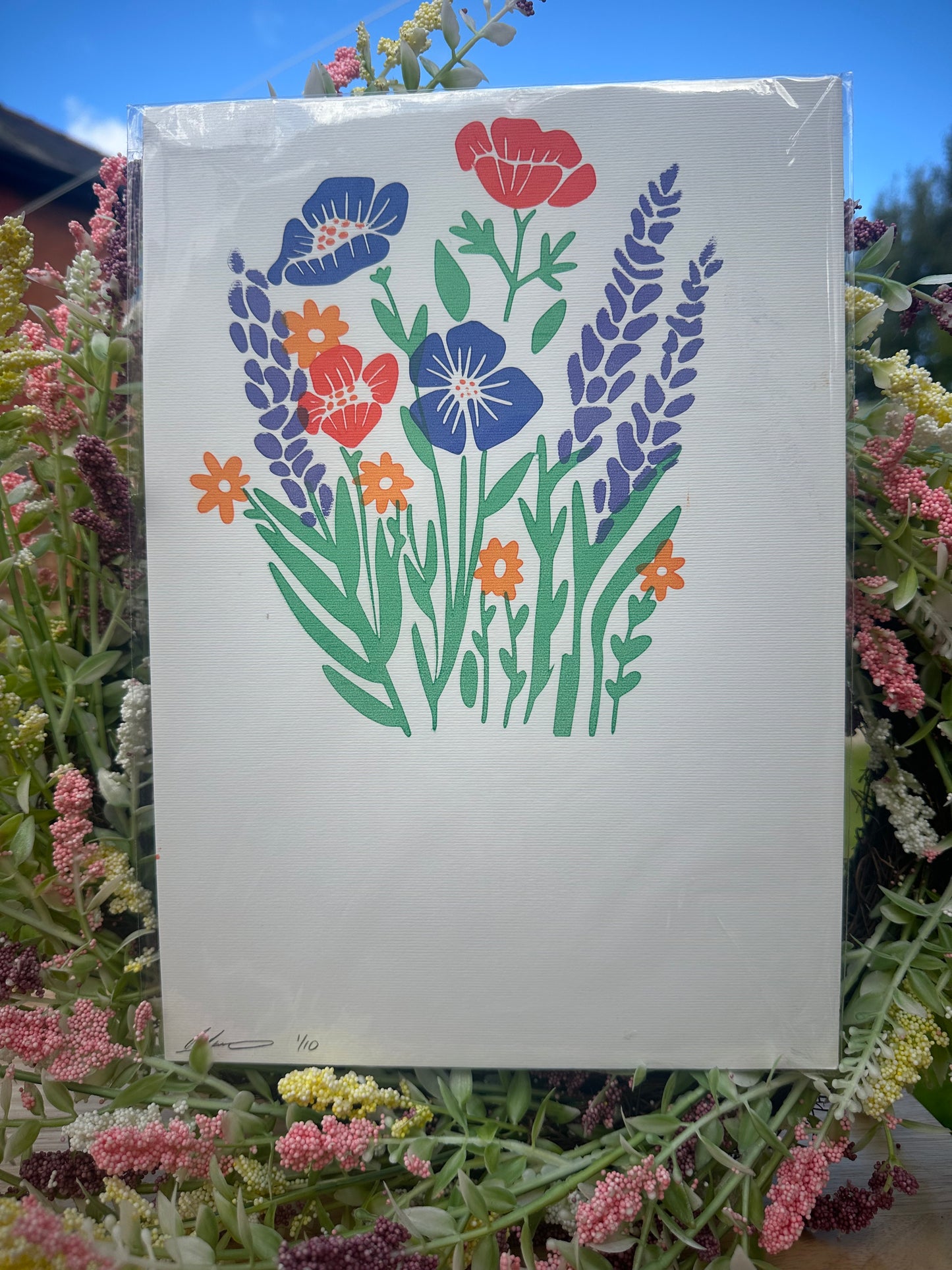 Misprint Wildflower Screenprint