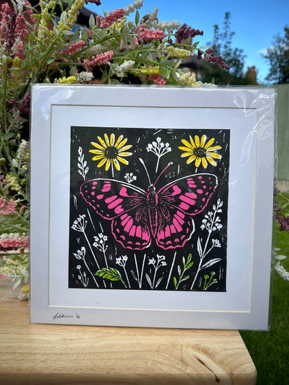 Square Butterfly Screenprint