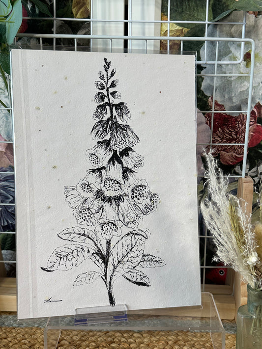 Foxglove A4 Screenprint