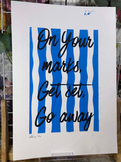 On Your Marks A3 Print