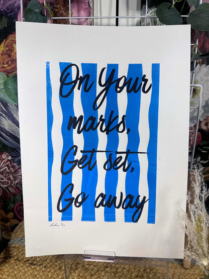 On Your Marks A3 Print