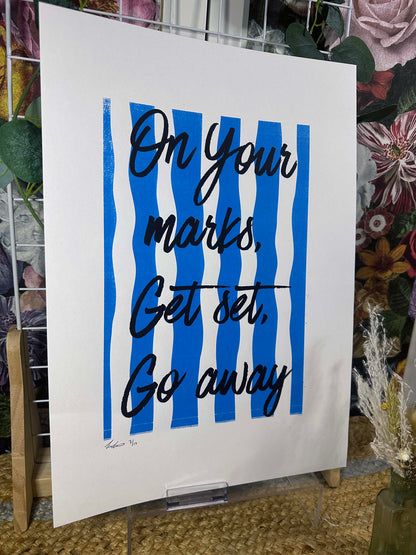 On Your Marks A3 Print