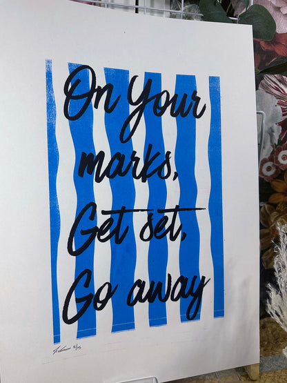 On Your Marks A3 Print