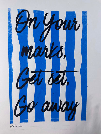 On Your Marks A3 Print