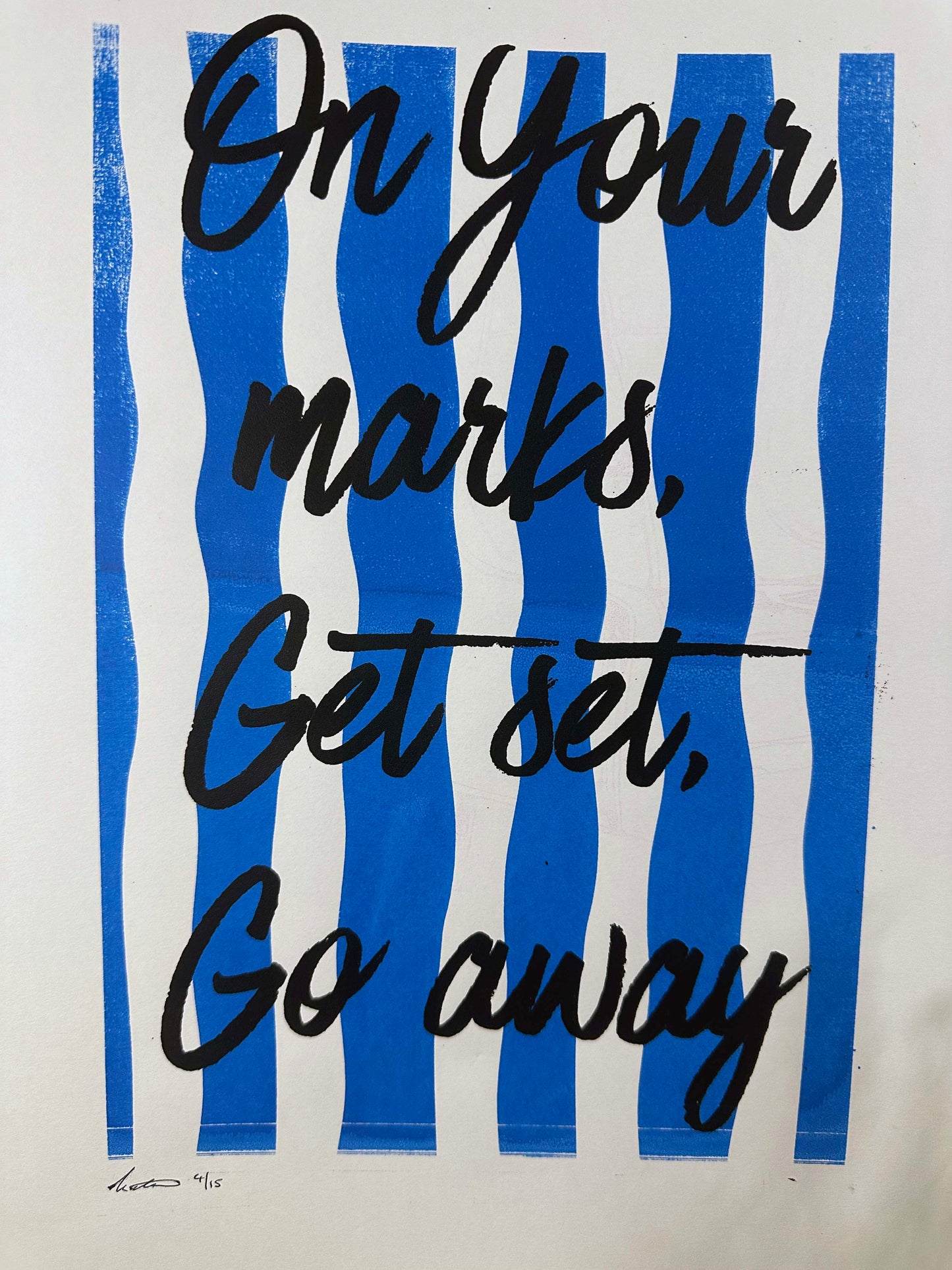 On Your Marks A3 Print