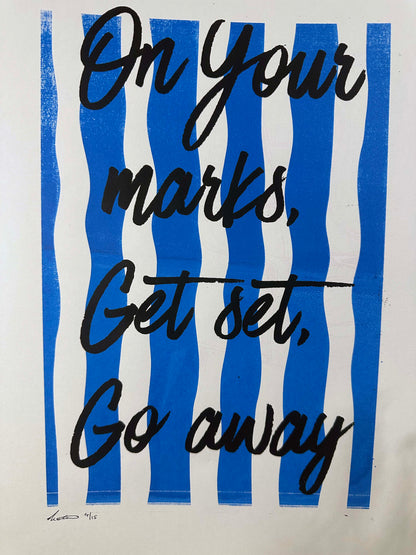 On Your Marks A3 Print