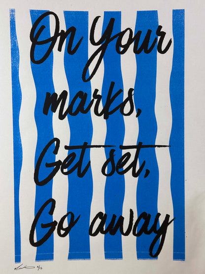 On Your Marks A3 Print