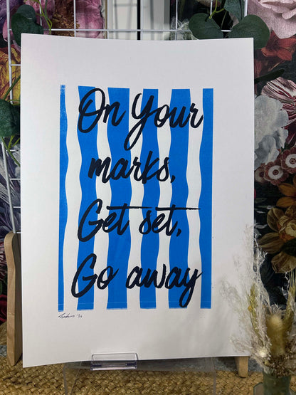 On Your Marks A3 Print