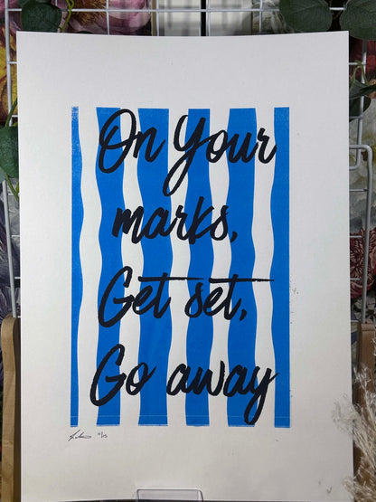 On Your Marks A3 Print