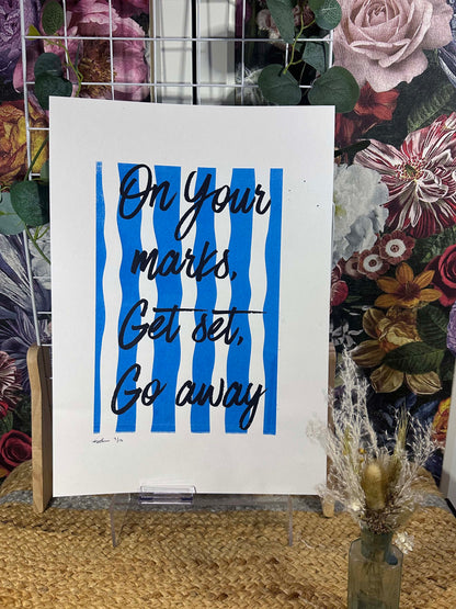 On Your Marks A3 Print