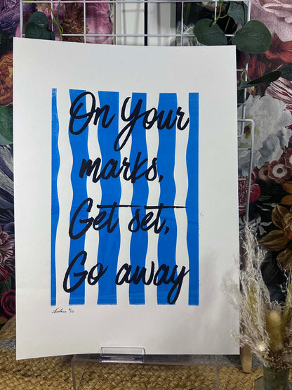 On Your Marks A3 Print
