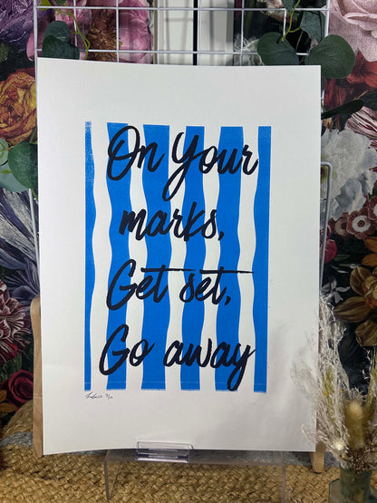 On Your Marks A3 Print